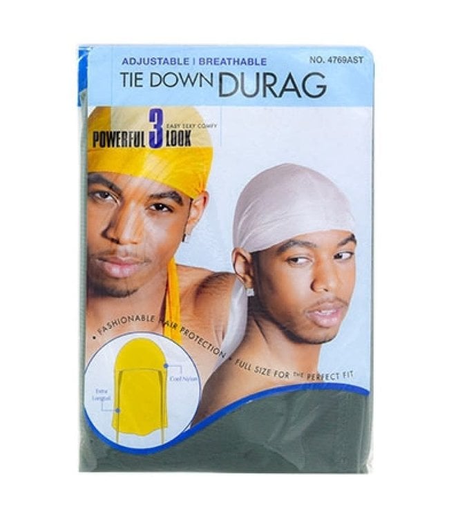 Magic Collection Tie Down Du Rag - Black