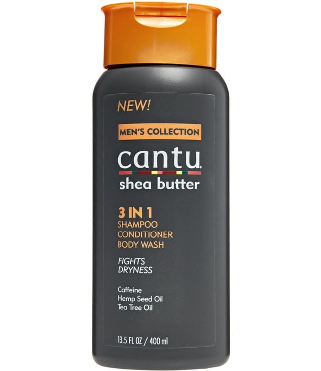 Cantu Men's Collection Shea Butter 3 in 1 - Shampoo/Conditioner/Body Wash 13.5oz
