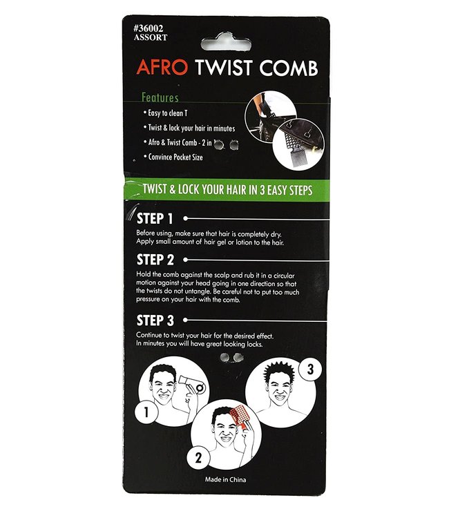 Donna Afro Twist Comb - Black