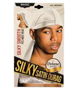 Magic Collection Silky Satin Du Rag - White