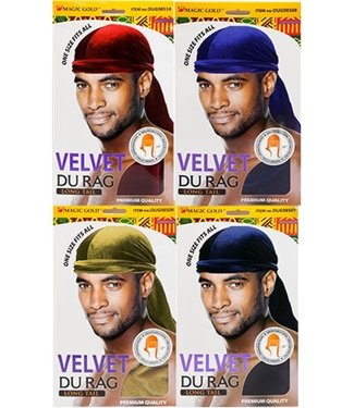 MAGIC GOLD Velvet Du Rag - Long Tail