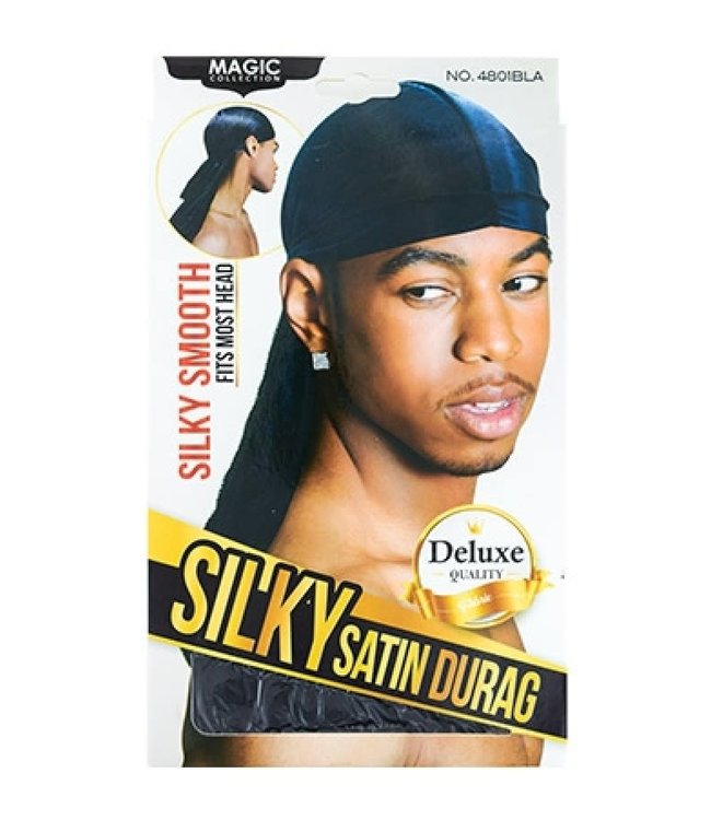 Magic Collection Silky Satin Du Rag - Black