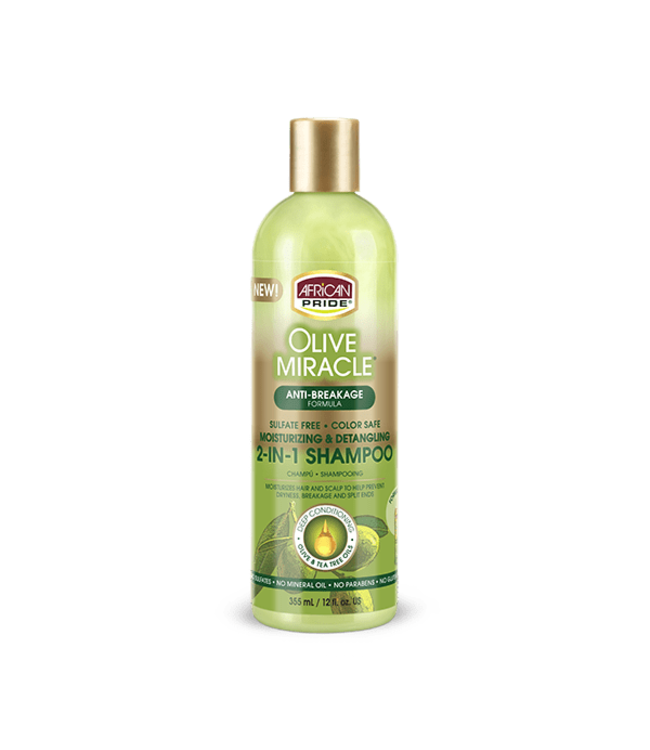 African Pride Moisturizing & Detangling Olive Miracle 2-in-1 Shampoo