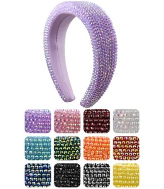 Hair Band w/Small Rhinestone - Assorted Colors