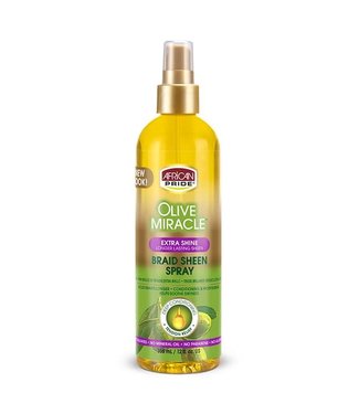 African Pride Olive Miracle Extra Shine Braid Sheen Spray (12oz)