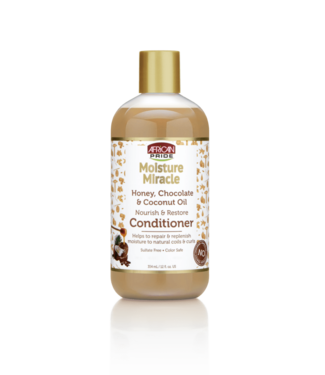 African Pride Moisture Miracle Honey, Chocolate & Coconut Oil Conditioner (12oz)