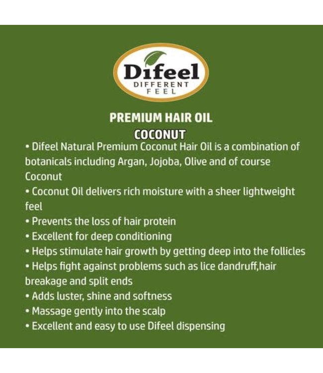 Difeel 99% Natural Coconut Premium Hair Oil 7.78oz