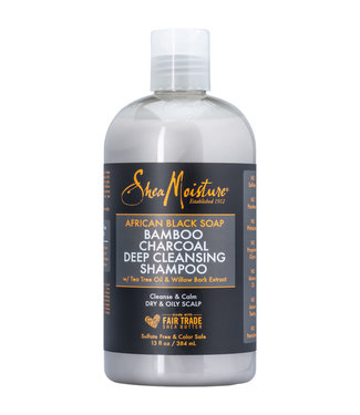 Shea Moisture African Black Soap + Bamboo + Charcoal Deep Cleansing Shampoo 384mL