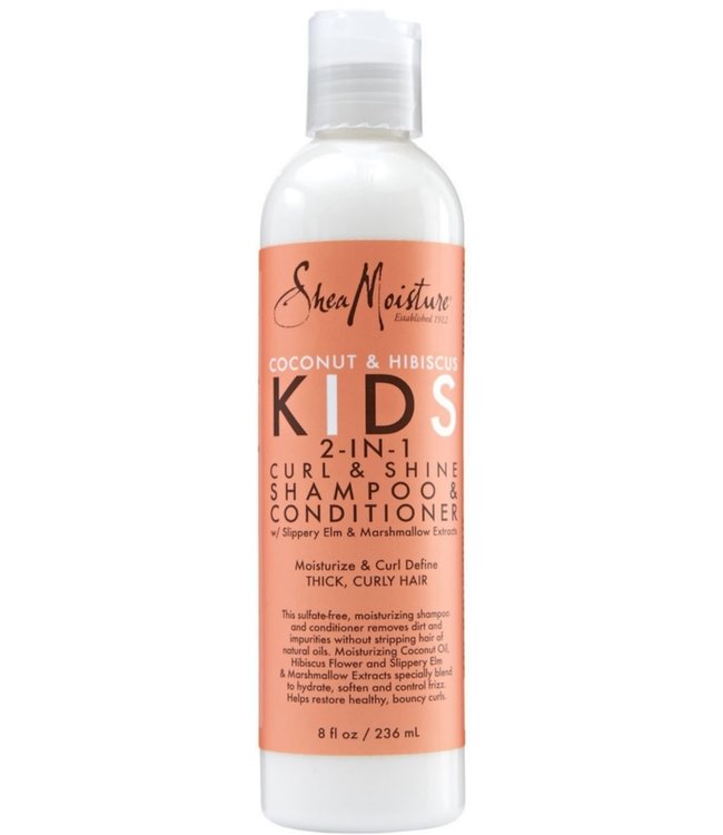 Shea Moisture Coconut & Hibiscus Kids 2-in-1 Curl & Shine Shampoo & Conditioner (8oz)