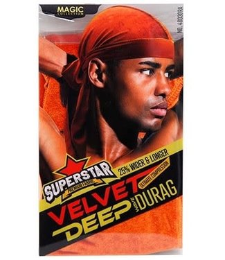 Magic Collection Velvet Du Rag 4803 Orange