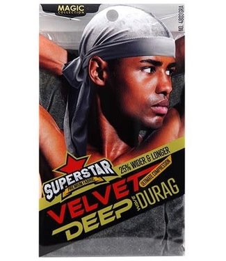 Magic Collection Velvet Du Rag 4803 Gray