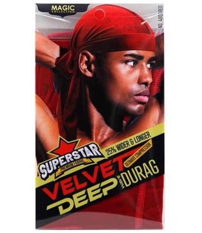 Magic Collection Velvet Du Rag 4803 Red