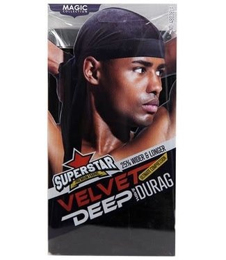 Magic Collection Velvet Du Rag 4803 Black