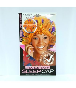 Magic Collection X-Large Satin Sleep Cap - Floral Pattern