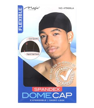 Magic Collection Spandex Dome Cap Black 4796
