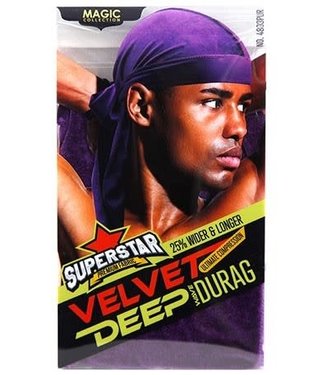 Magic Collection Velvet Du Rag 4803 Purple