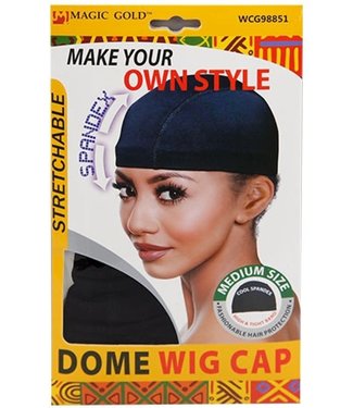 MAGIC GOLD Spandex Dome Wig Cap (Black) - #WCG98851