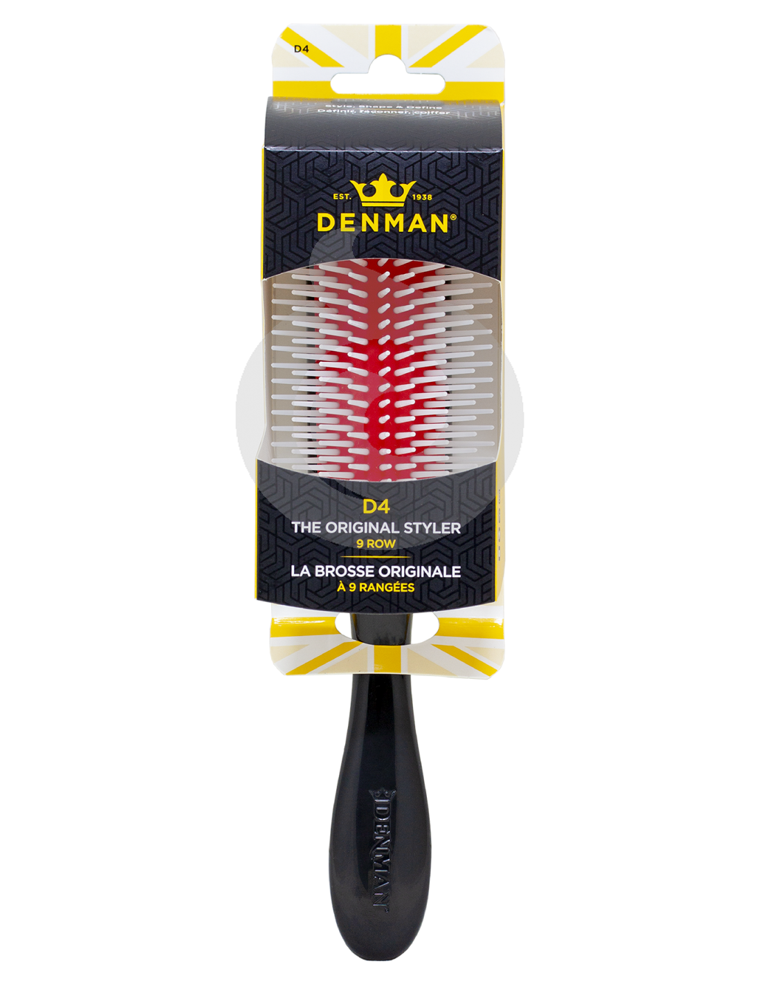 Denman Original D4 9 Row Styling Brush Produits de Beauté PRINCESSA