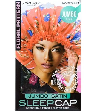 Magic Collection Jumbo Satin Sleep Cap - Assorted Floral Pattern  (2261)