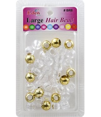 Eden Jumbo Colored Beads - Gold & Clear