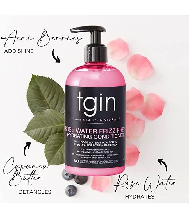 TGIN Rose Water Frizz Free Hydrating Conditioner (13oz)