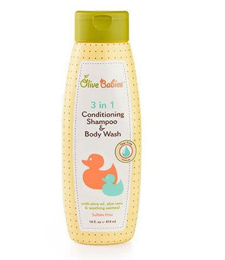 Olive Babies 3N1 Conditioning Shampoo & Body Wash 14oz