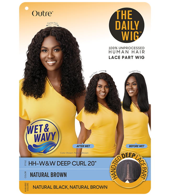 The Daily Wig HH W & W Deep Curl 20" Natural Brown