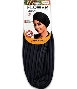 Magic Collection Flower Turban Black TBG99251