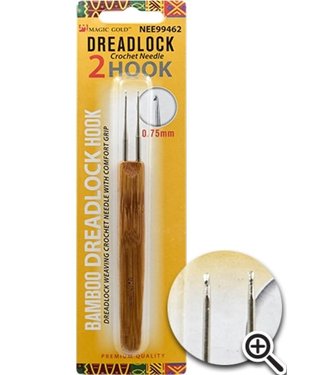 Magic Collection Magic Gold Dreadlock Crochet Needle 2 Hook #99462