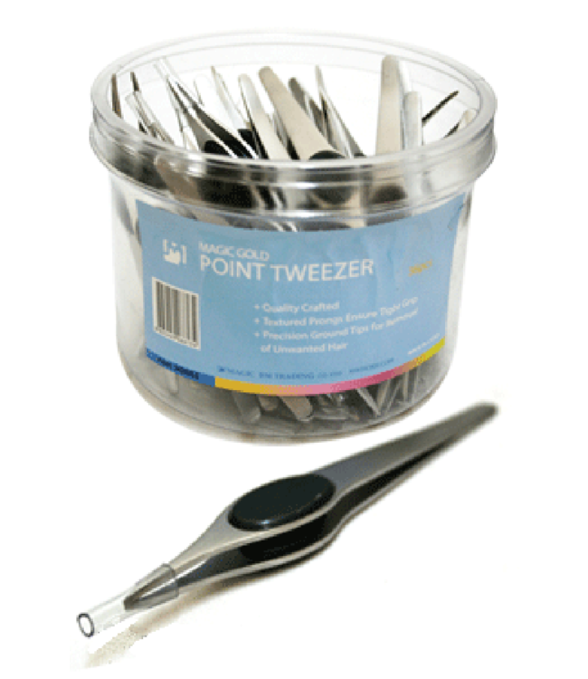 Magic Collection Pointed Tip Tweezer w/Grip