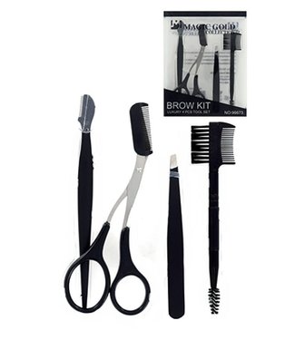 Magic Collection Eyebrow Kit (4pc Razor/Scissor/Tweezer/Brush&Comb