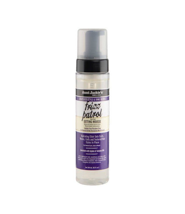 Aunt Jackie's Grapeseed Frizz Patrol Anti-Poof Setting Mousse 8.5oz