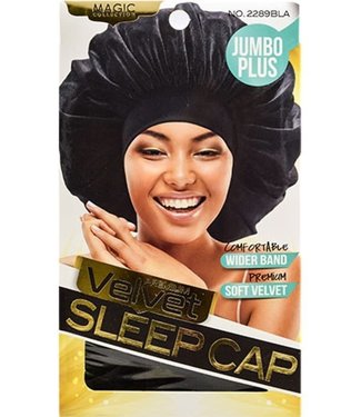 Magic Collection Magic Collection Velvet Sleep Cap Jumbo 2289 BLK