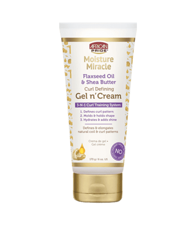 African Pride Miracle Shea Butter & Flaxseed Oil Gel n' Cream 6oz