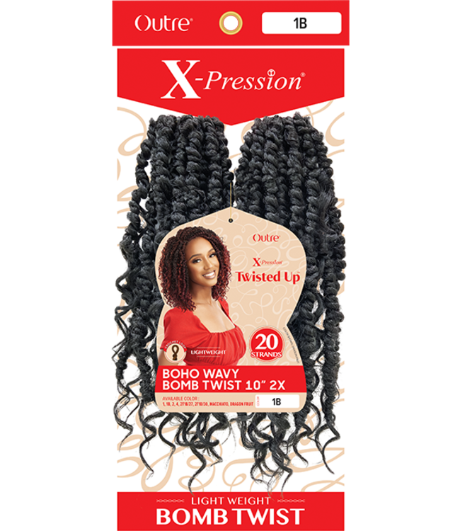 X-Pression Twisted Up BOHO Wavy Bomb Twist 10" 2X