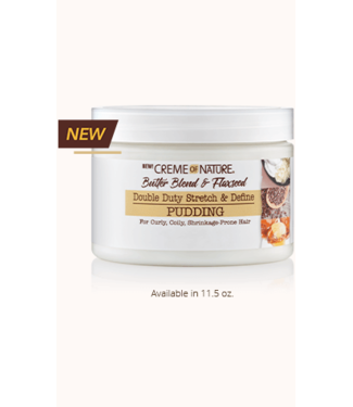 Creme Of Nature Butter Blend & Flaxseed Double Duty Stretch & Define Pudding 11.5oz