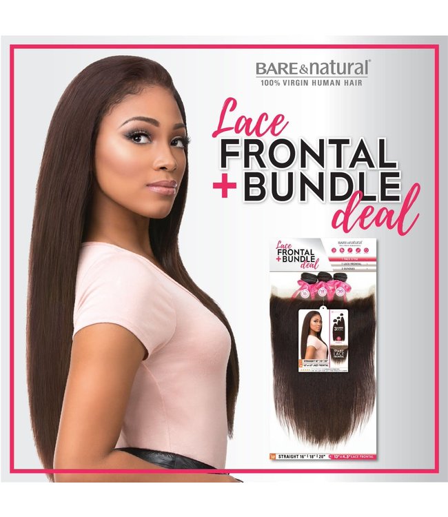 Bare & Natural Lace Frontal + Bundle 13x4 Straight