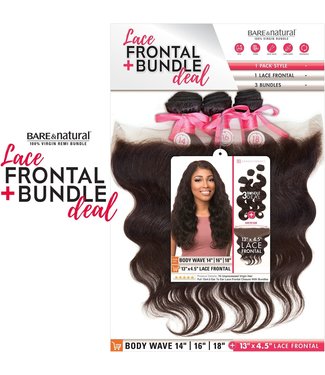 Bare & Natural Lace Frontal + Bundle Deal 13x4 Body Wave