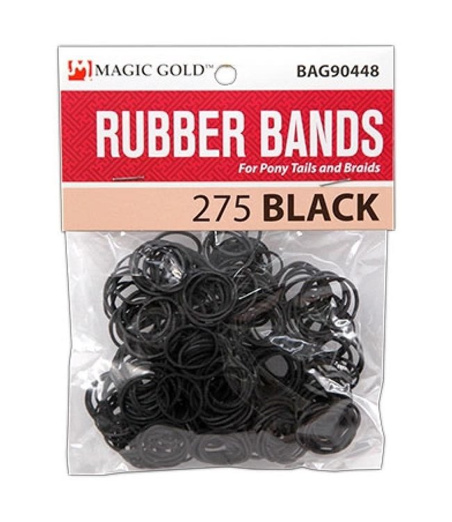 Magic Collection Magic Gold Rubber Band 275pk Black