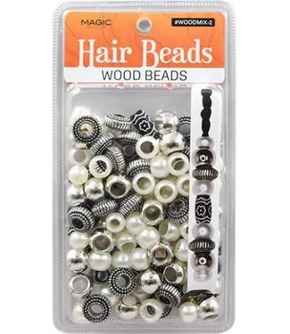 Magic Collection Wooden Beads Mix Design ( 2 pc )