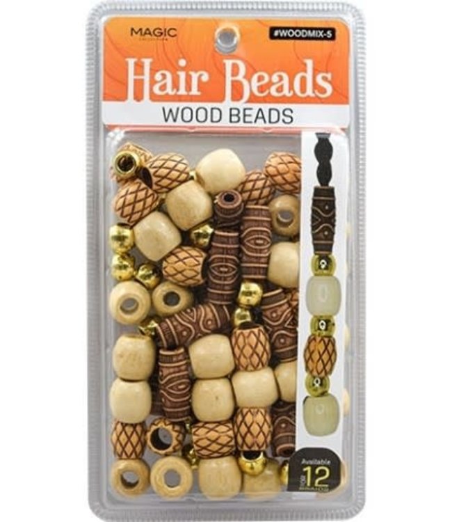 Magic Collection Wooden Beads Mix Design ( 5 pc )
