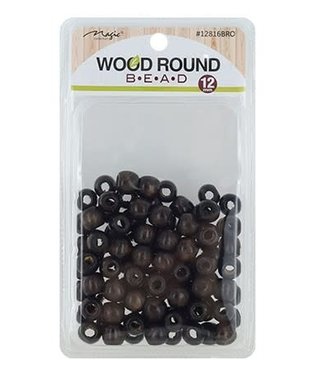 Magic Collection Wooden Beads ( M ) Dark Brown
