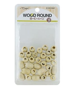 Magic Collection Magic Wood Beads ( M ) Natural