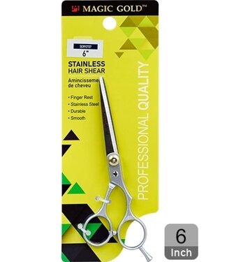 Magic Gold Stainless Hair Shear Scissors 6" #SCR92737
