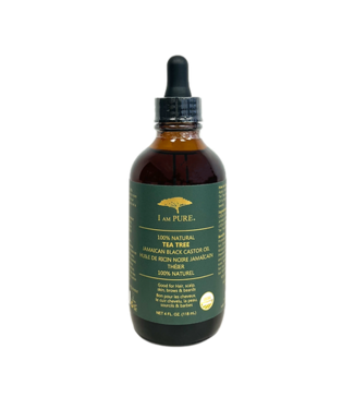 I Am Pure 100% Natural Jamaican Black Castor Oil Tea Tree 4oz