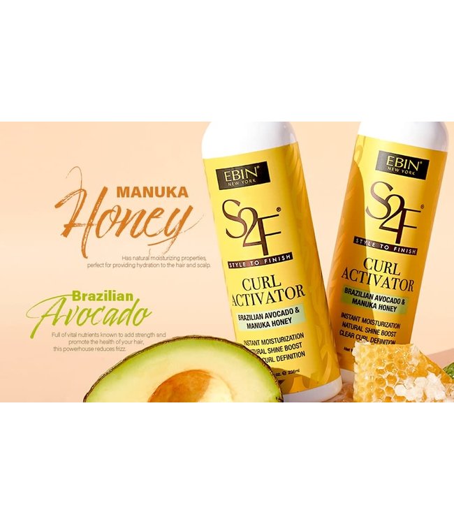 Ebin S2F Brazilian Avocado & Manuka honey Curl Activator 8oz