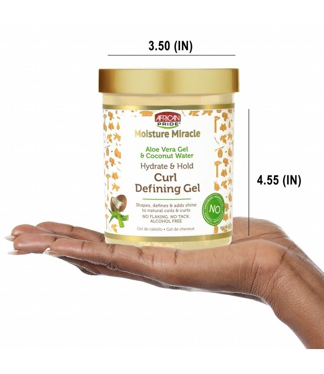 African Pride Moisture Miracle Aloe & Coconut Water Hydrate & Hold Curl Defining Gel 18oz
