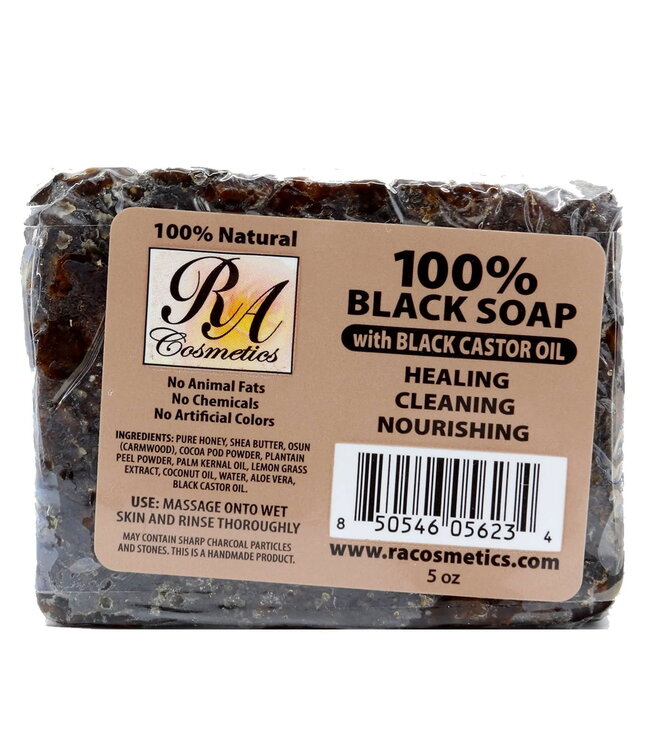 RA Cosmetics RA Cosmetic's Black Soap W/Black Castor Oil 5oz