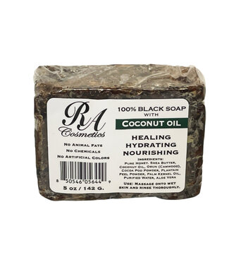 RA Cosmetics RA Black Soap W/Coconut Oil 5oz