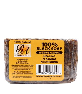 RA Cosmetics RA Black Soap W/Pure Hemp Oil 3.5oz